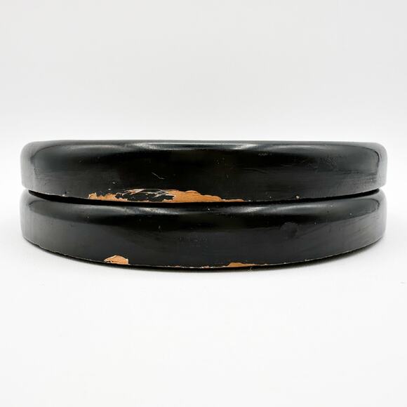 Antique Silhouette Oval Needlepoint Side Profile Portraits Regency Framed Pair - Picture 9 of 13